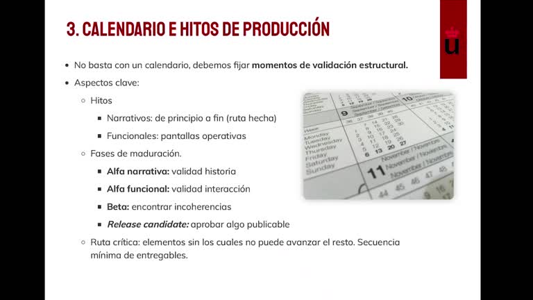 Desarrollo del Tema 5. Diseño de producción multimedia