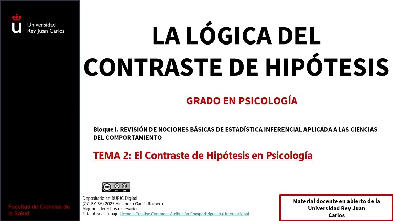 La lógica del contraste de hipótesis