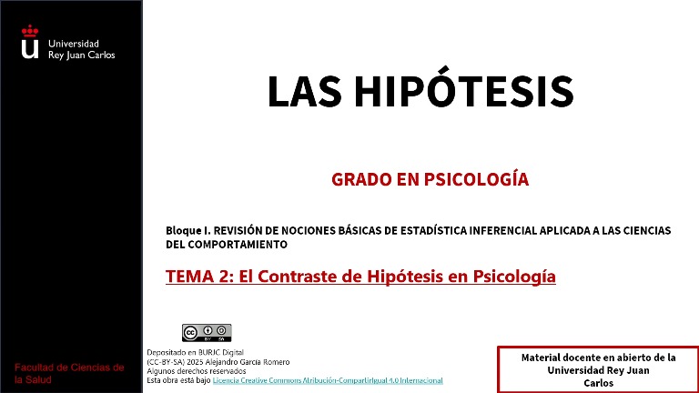 Las hipótesis (Parte 1)