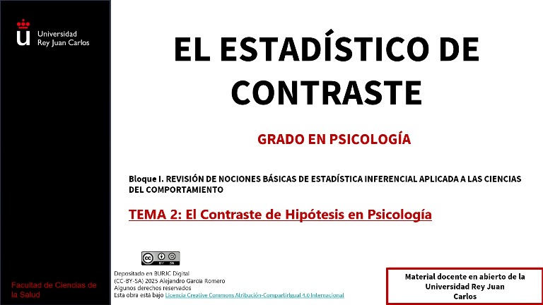 El estadístico de contraste