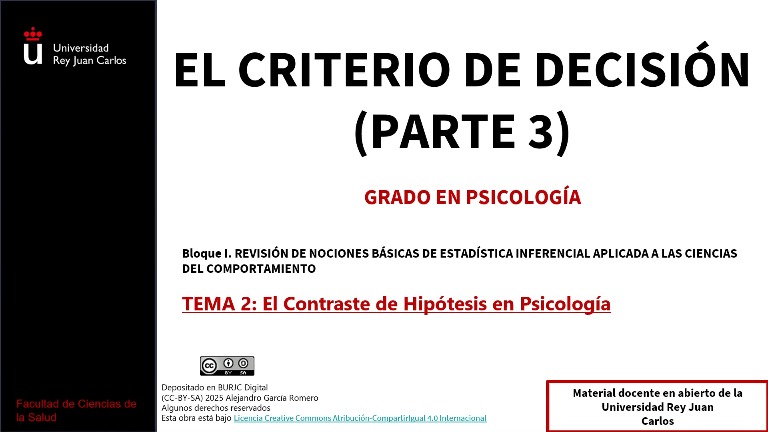 El criterio de decisión (Parte 3)