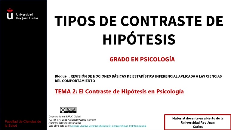 Tipos de contrastes de hipótesis (Parte 1)