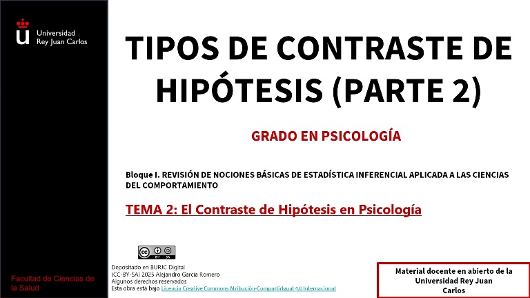 Tipos de contrastes de hipótesis (Parte 2)