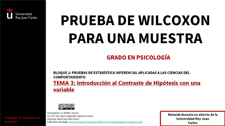 Prueba de Wilcoxon para una muestra