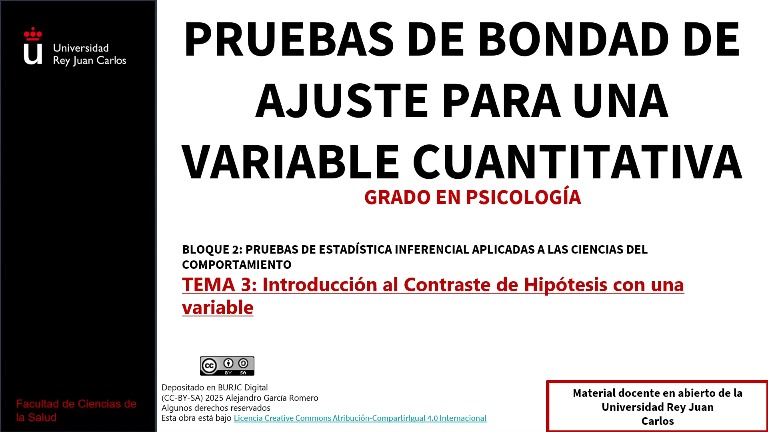 Pruebas de bondad de ajuste para una variable cuantitativa