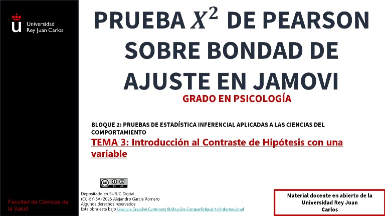 Prueba χ2  de Pearson en Jamovi