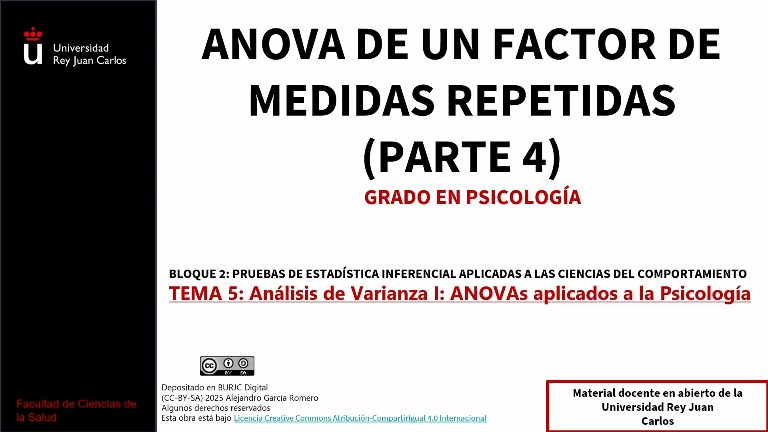 ANOVA de un factor de medidas repetidas (Parte 5)