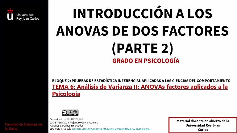 Introducción a los ANOVAs de dos factores (Parte 2)