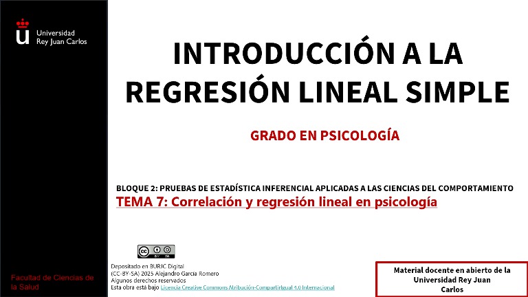 Introducción a la regresión lineal simple