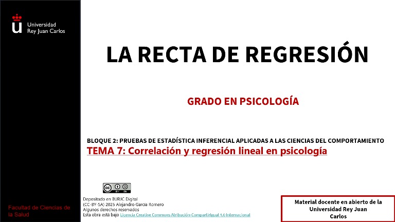 La recta de regresión