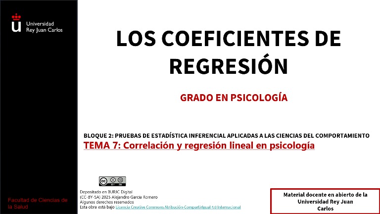 Los coeficientes de regresión