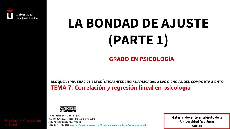 La bondad de ajuste (Parte 1)