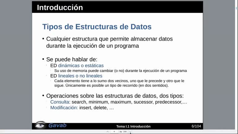 Tema 1 Estructuras de datos básicas. Inroducción 