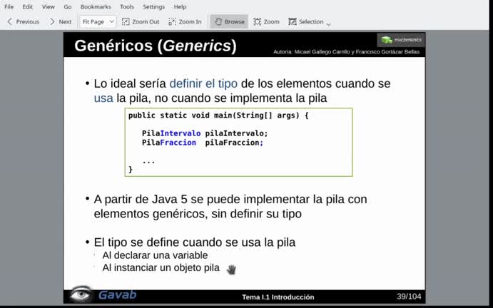 Tema 1 Estructuras de datos básicas. Genéricos