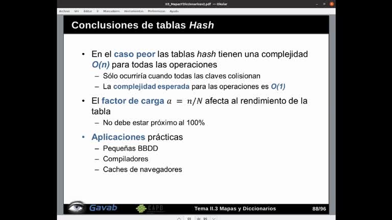 Tema 3 Mapas y Diccionarios. Conclusiones