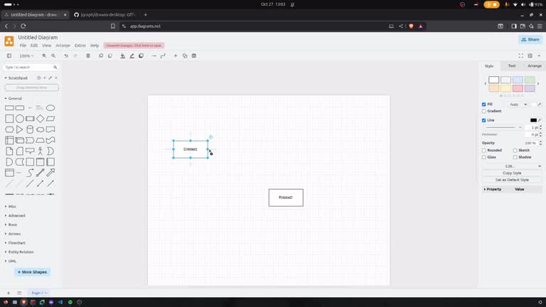 Tema 1-2 Draw.io para crear diagramas E-R.