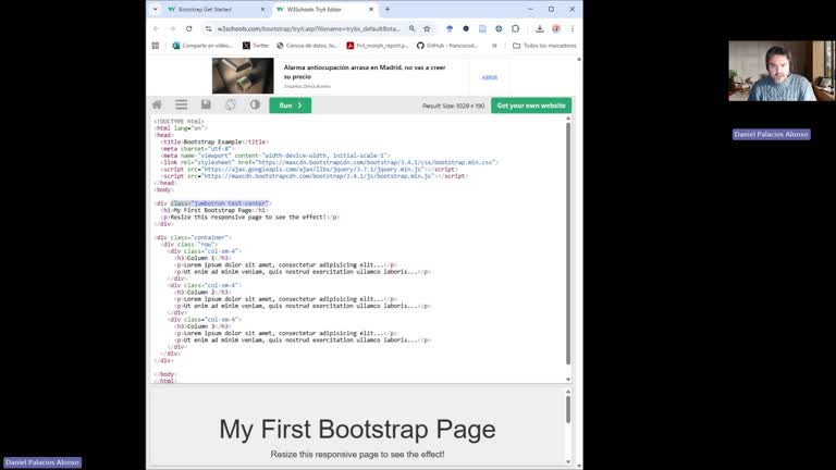 CSS3 - Píldora 4 - Bootstrap, historia, estructura y ejemplo práctico