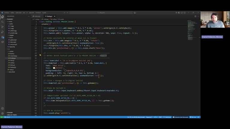 JAVASCRIPT(PHASER) - Píldora 4 — Gestión de recursos, audio y tweens