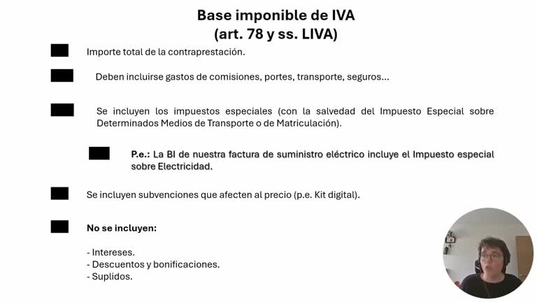 5.2 Base imponible del IVA