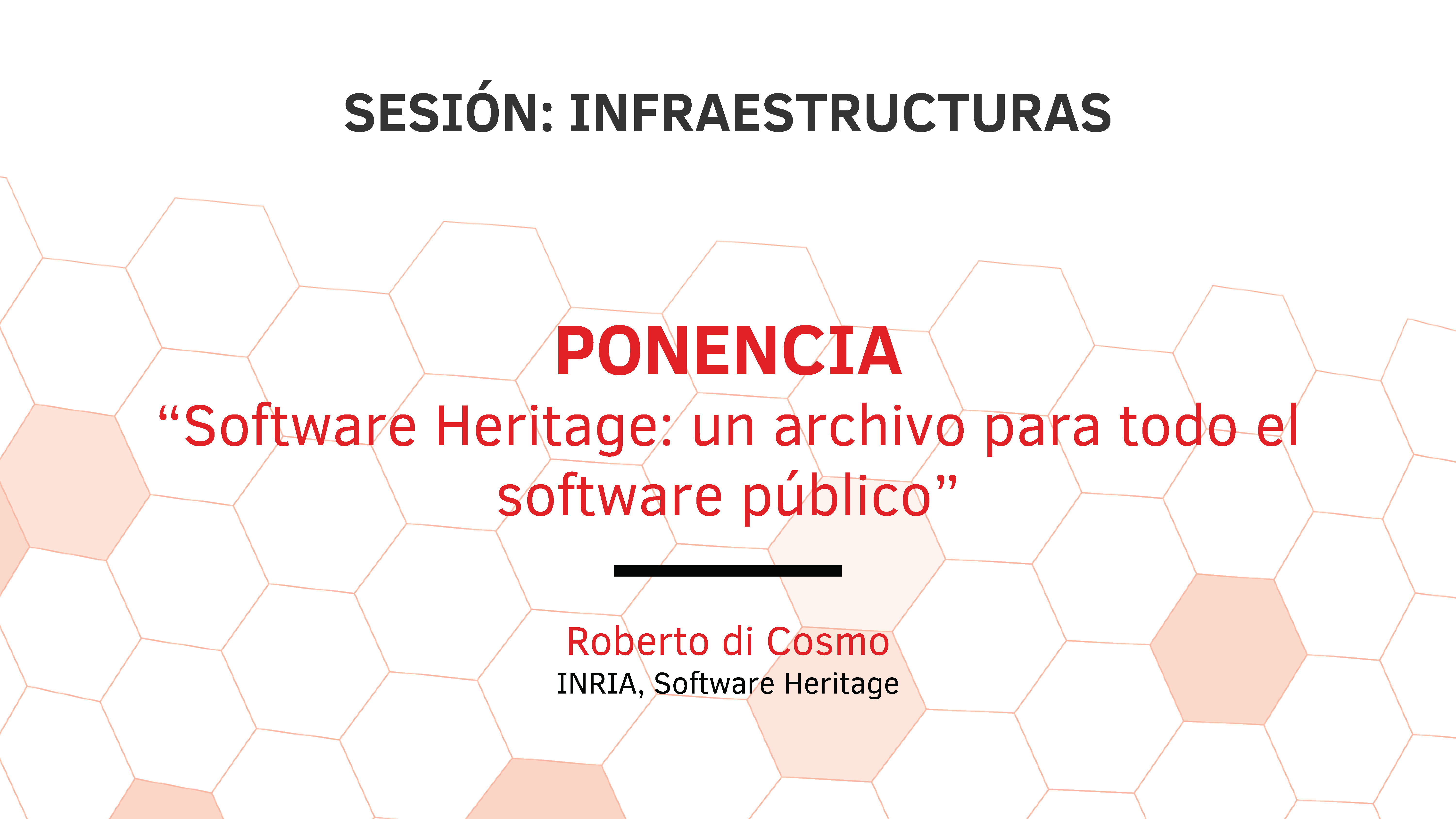 Sesión: Infraestructuras