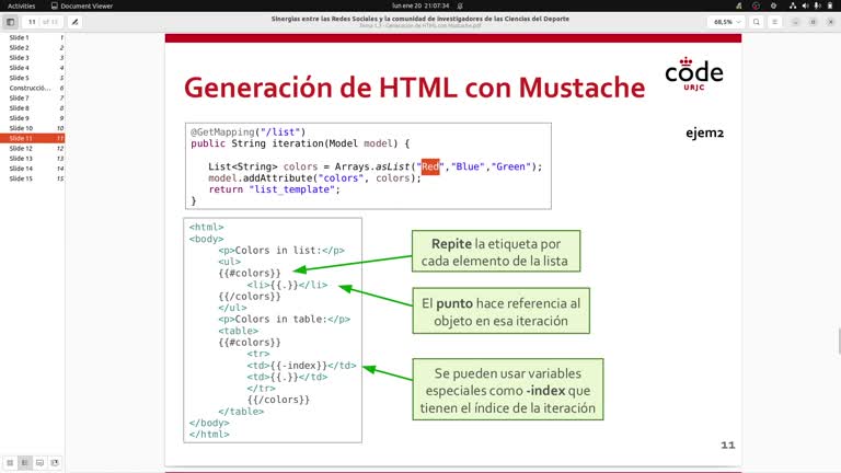 Parte 1 - Tema 1.3 - Generación de HTML con Mustache