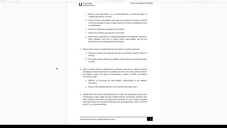 Tema 2: Análisis con spaCy
