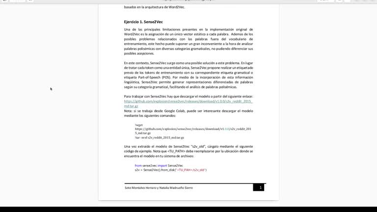 Tema 3: Embeddings estáticos (II)