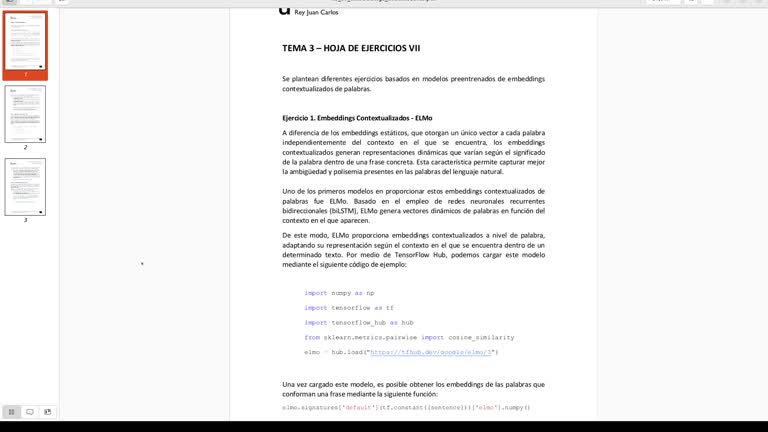 Tema 3: Embeddings contextuales