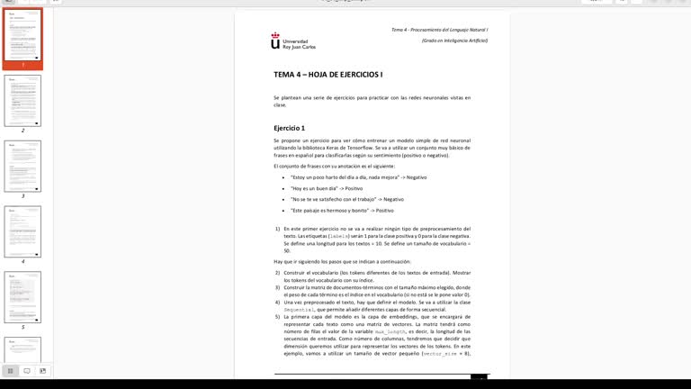 Tema 4: Redes densas y convolucionales