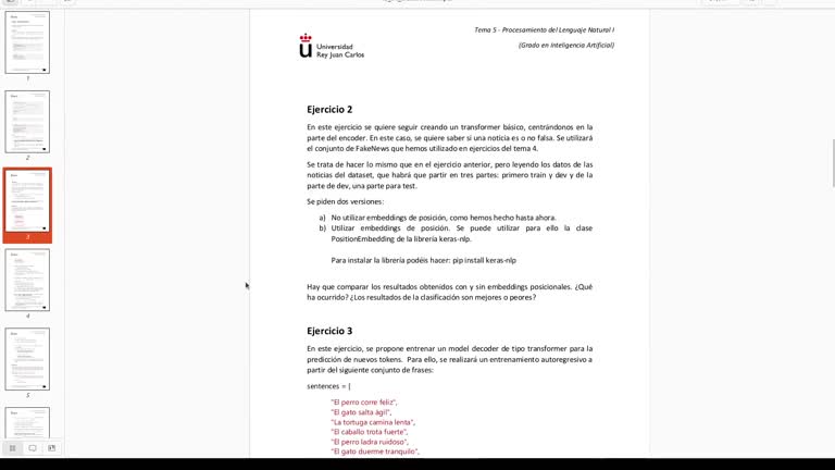 Tema 5: Arquitecturas de Transformers