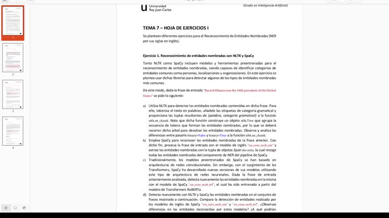 Tema 7: Reconocimiento de entidades nombradas