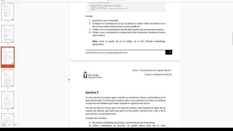 Tema 5: Arquitecturas de Transformers