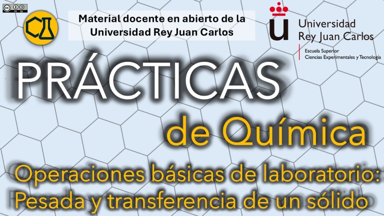 Pesada y transferencia de un sólido