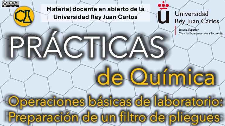 Preparación de un filtro de pliegues